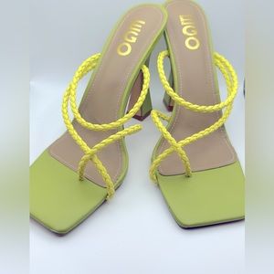 TAHITI STRAPPY PLAIT DETAIL SQUARE TOE HEEL MULE